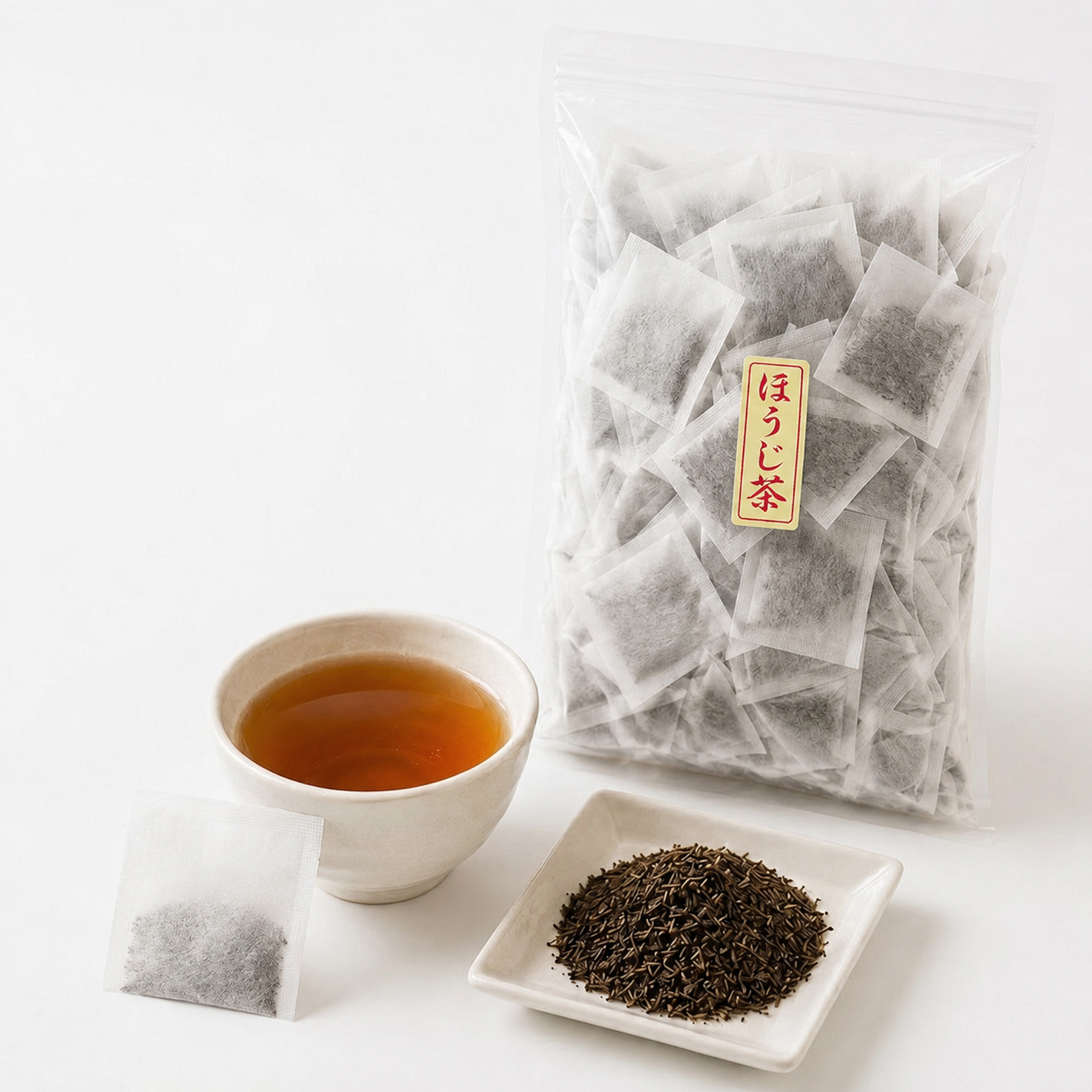 ほうじ茶ティーバッグと茶葉